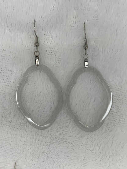 Silver/Gray Glitter Earrings