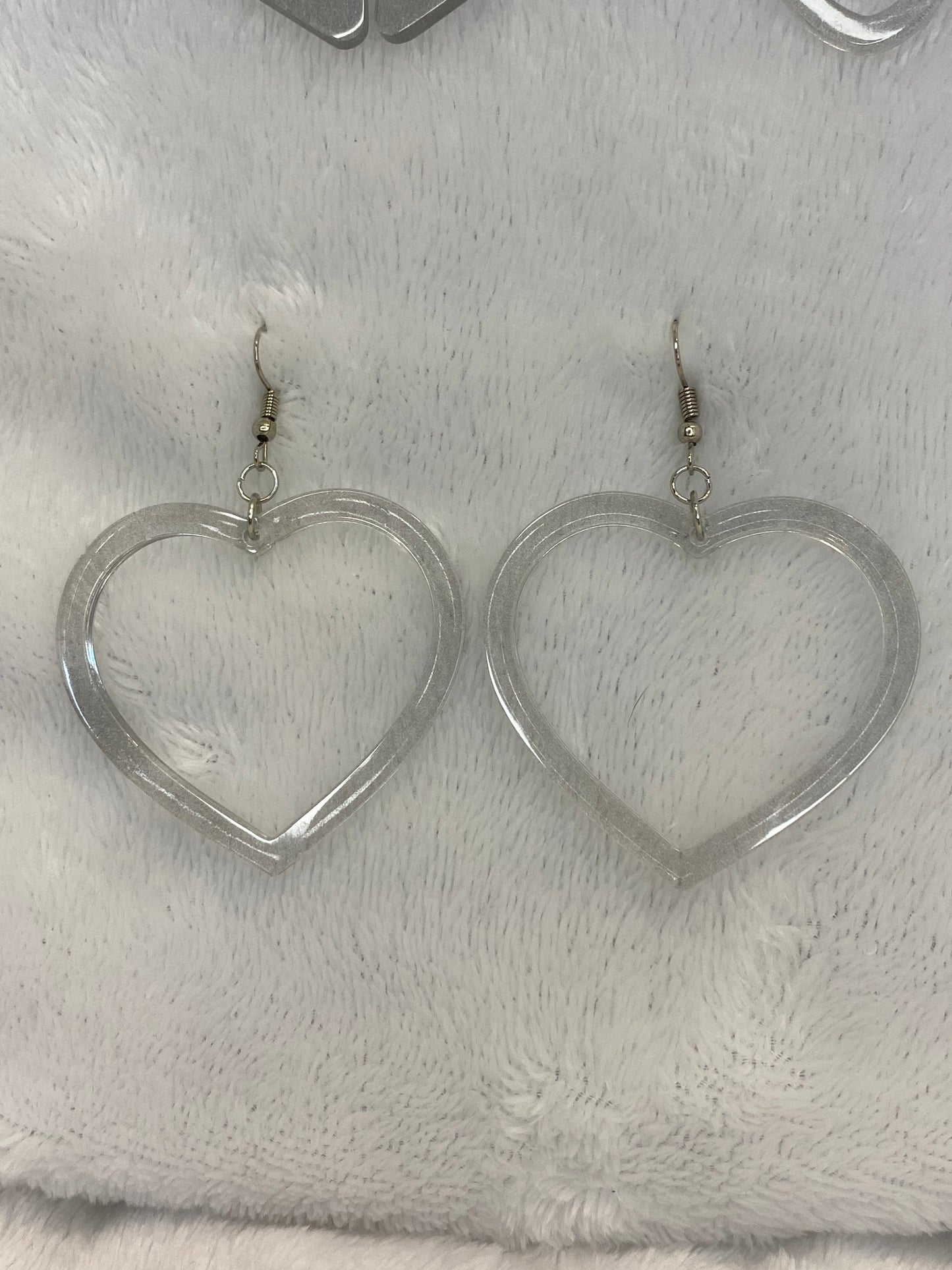 Silver/Gray Glitter Earrings