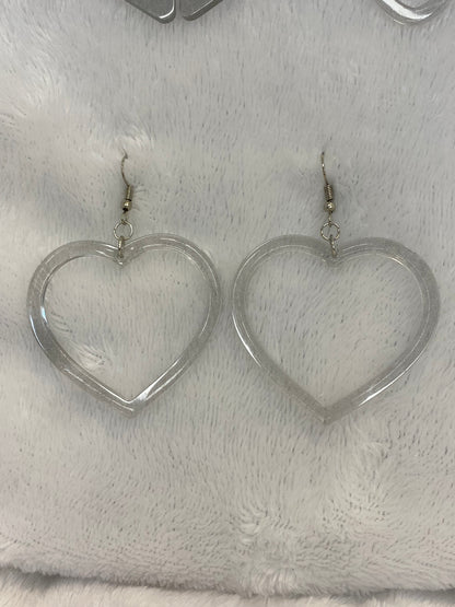 Silver/Gray Glitter Earrings
