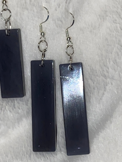 Extra Large Black Resin Earrings