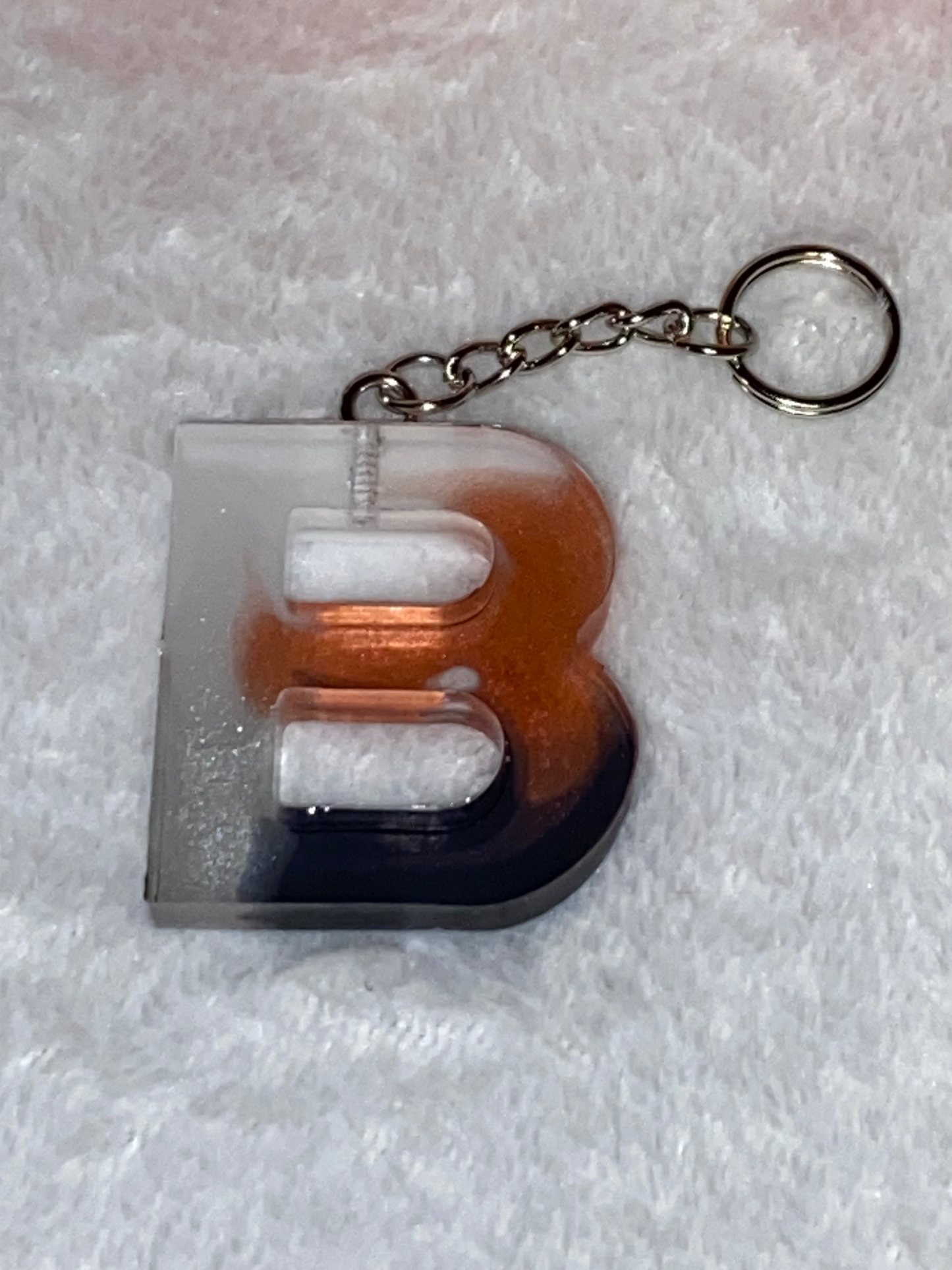 Multicolored Basic Font Letter Keychains