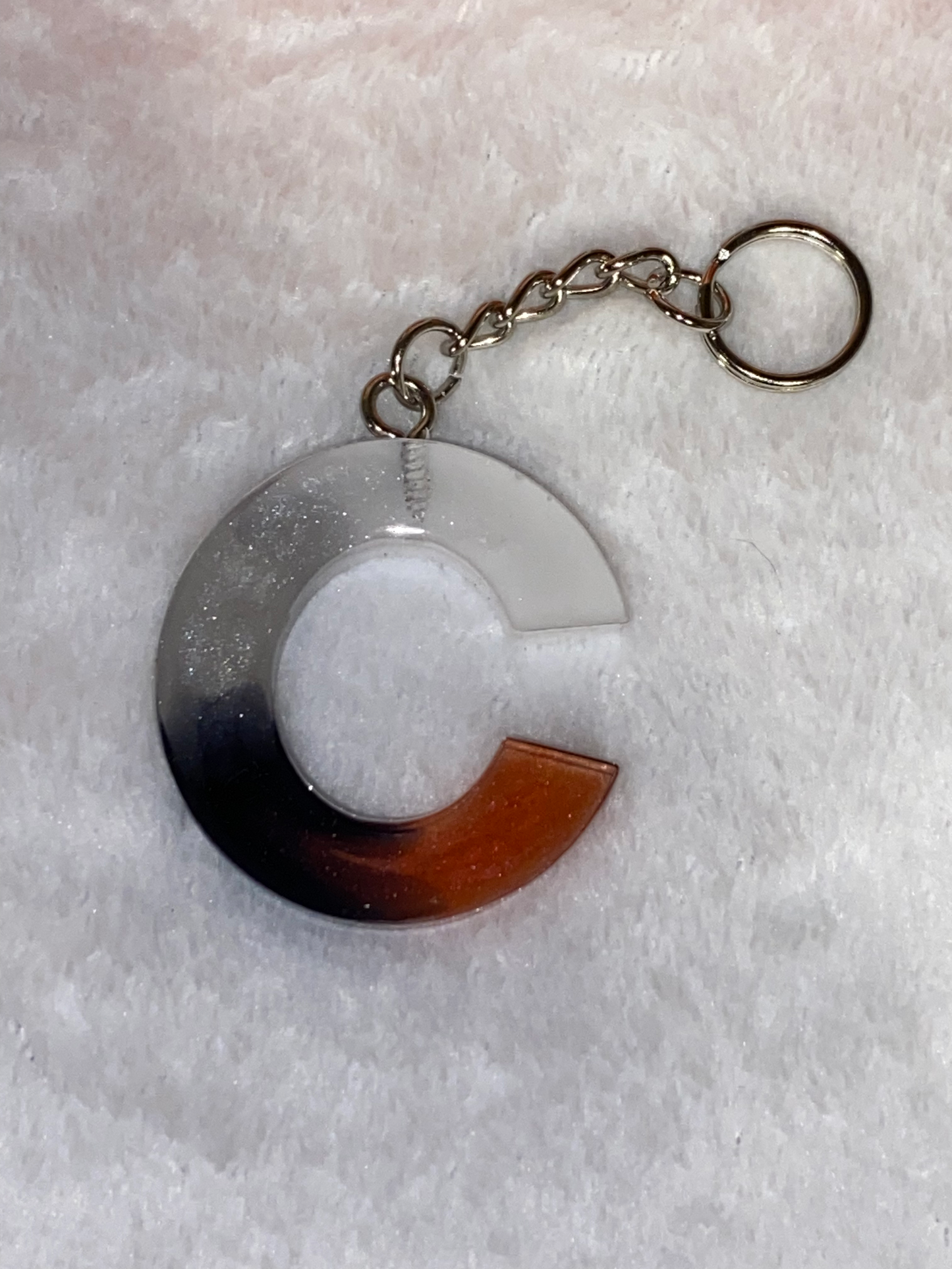 Multicolored Basic Font Letter Keychains