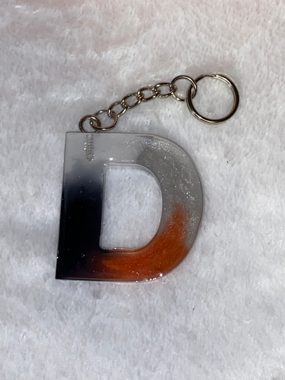 Multicolored Basic Font Letter Keychains