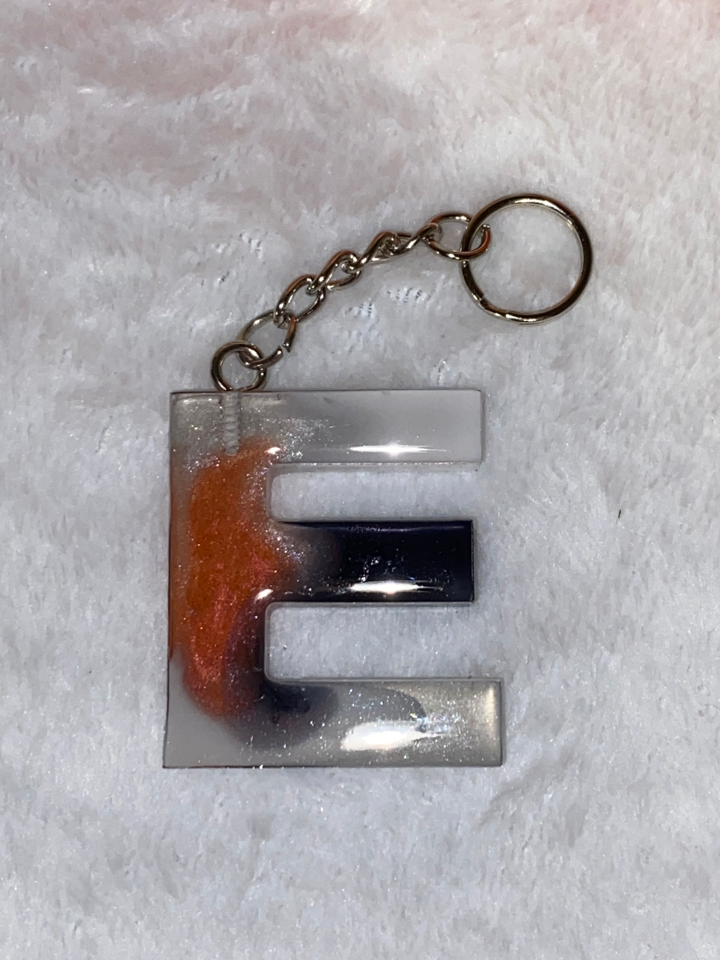 Multicolored Basic Font Letter Keychains