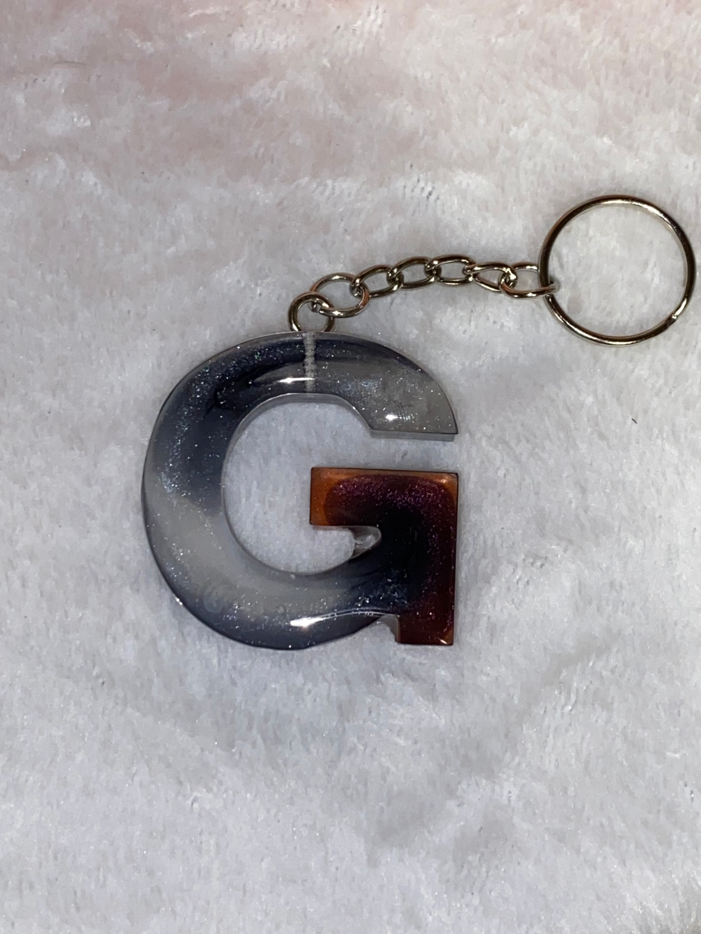 Multicolored Basic Font Letter Keychains