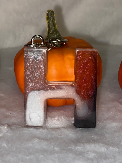 Multicolored Basic Font Letter Keychains
