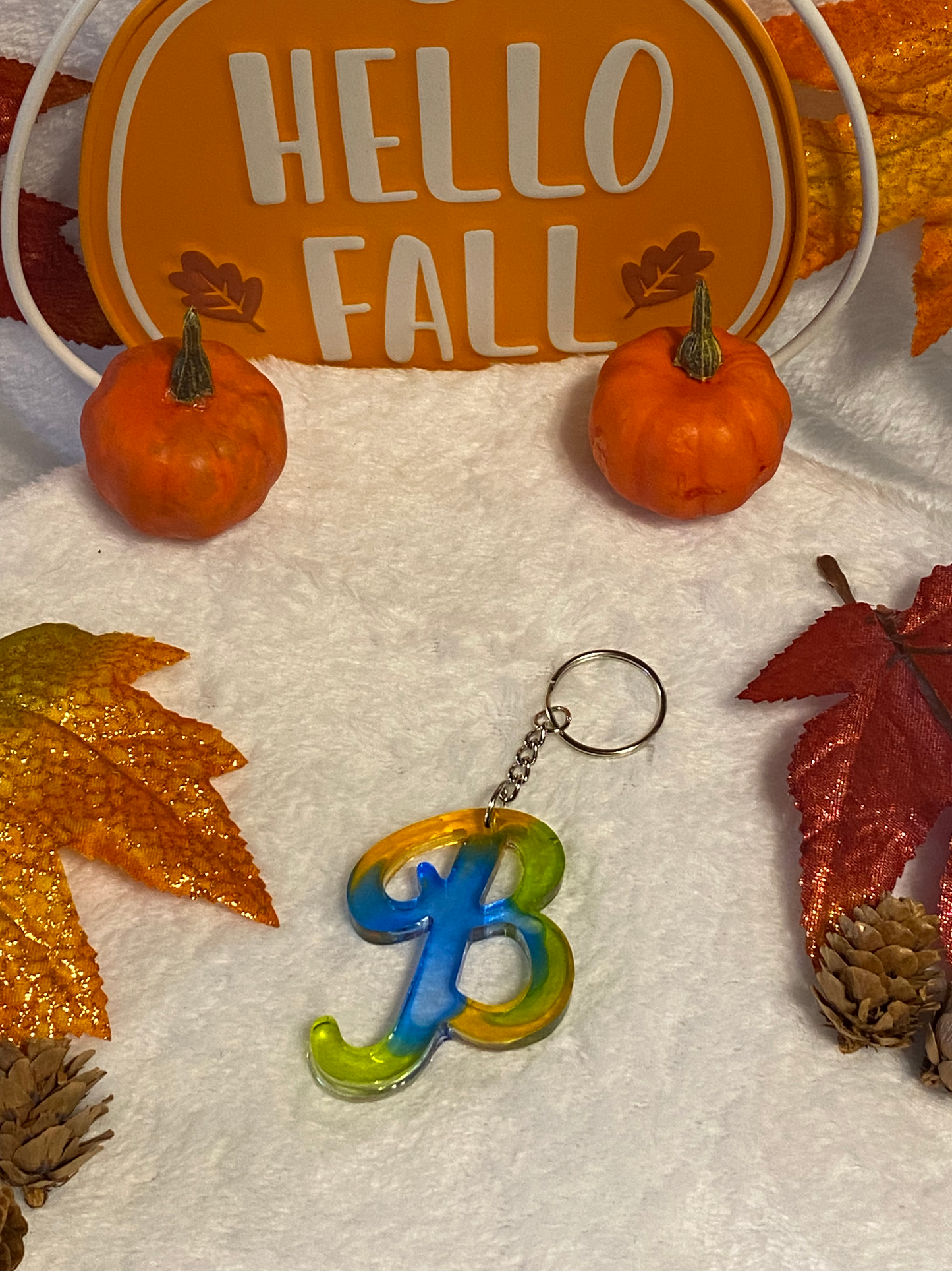 Multicolored Fancy Style Letter Keychains