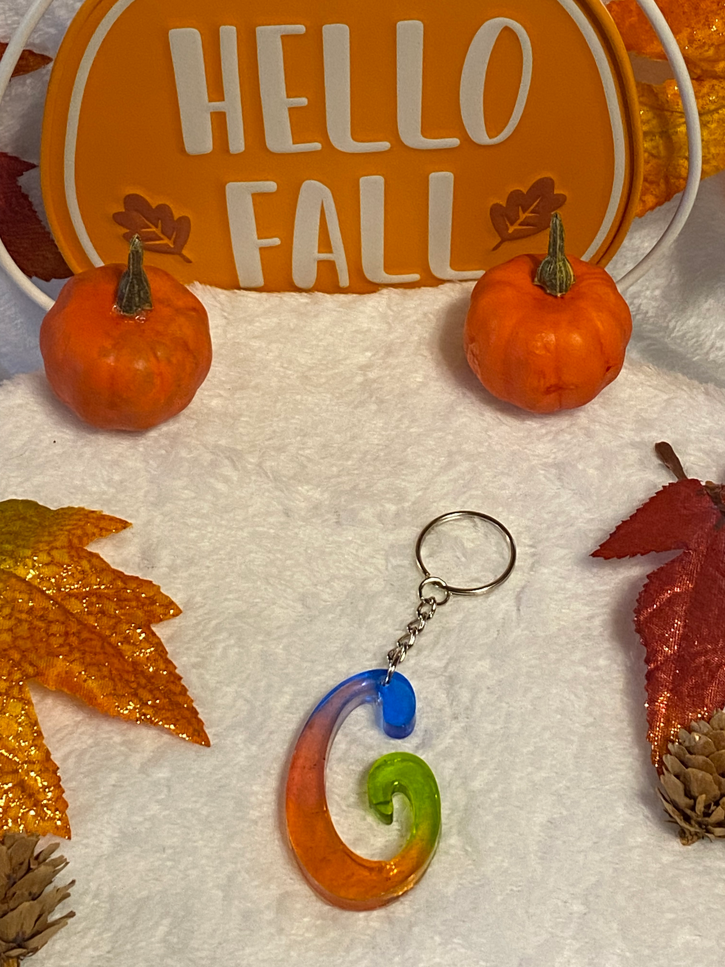 Multicolored Fancy Style Letter Keychains