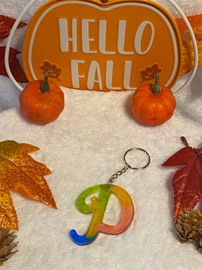 Multicolored Fancy Style Letter Keychains