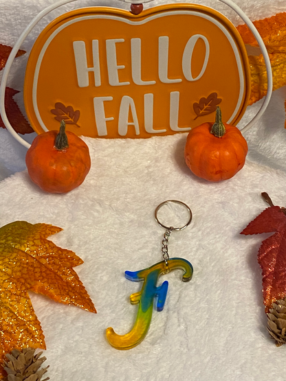 Multicolored Fancy Style Letter Keychains