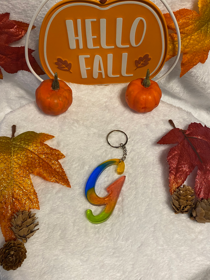 Multicolored Fancy Style Letter Keychains