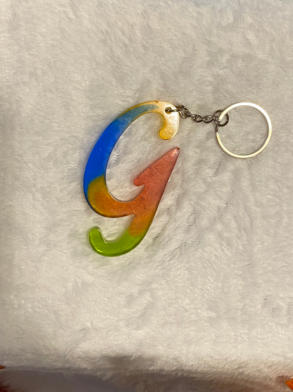 Multicolored Fancy Style Letter Keychains