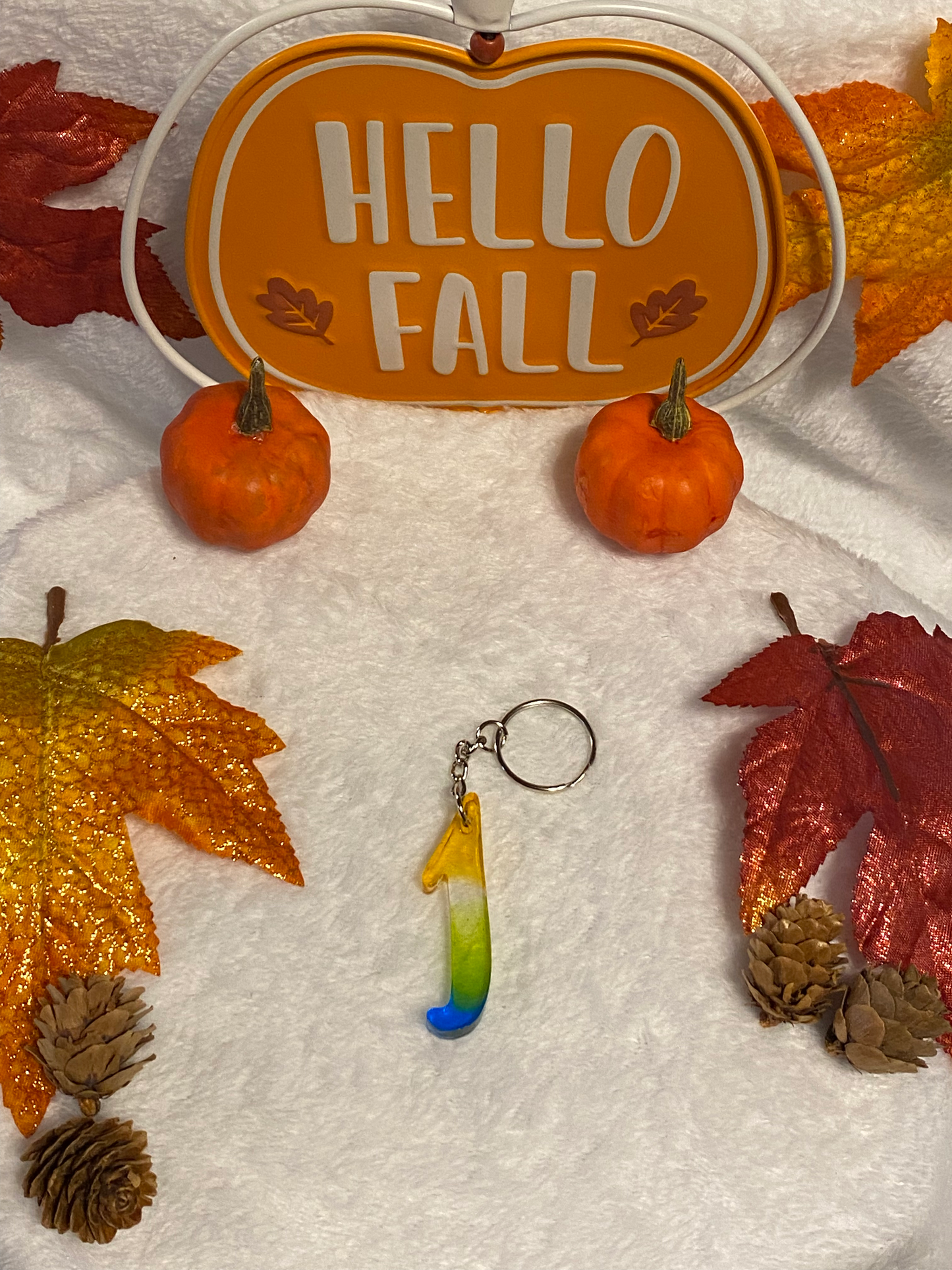 Multicolored Fancy Style Letter Keychains