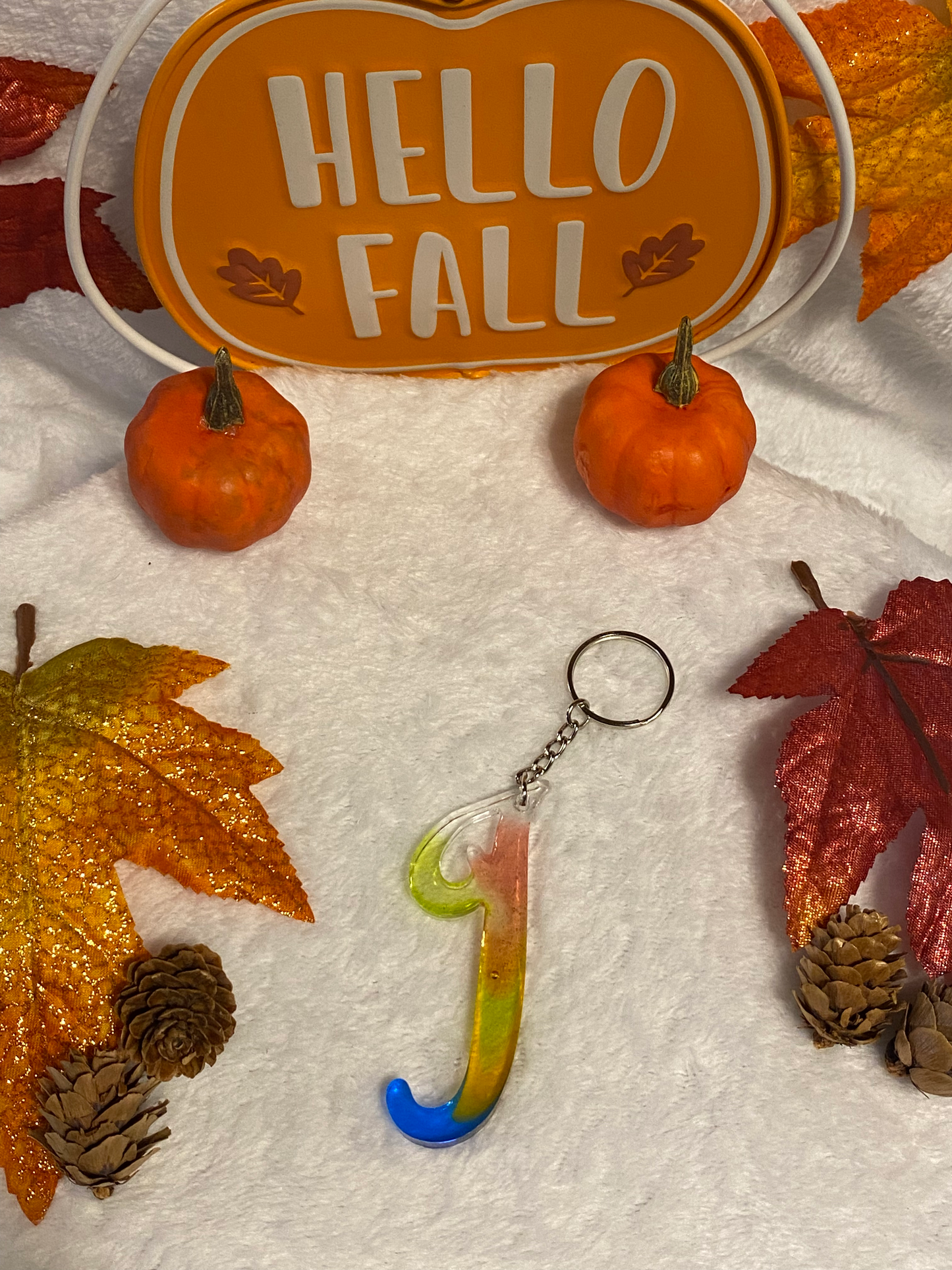 Multicolored Fancy Style Letter Keychains