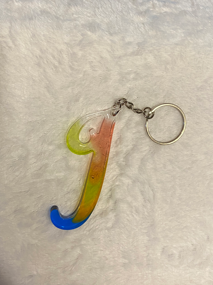 Multicolored Fancy Style Letter Keychains