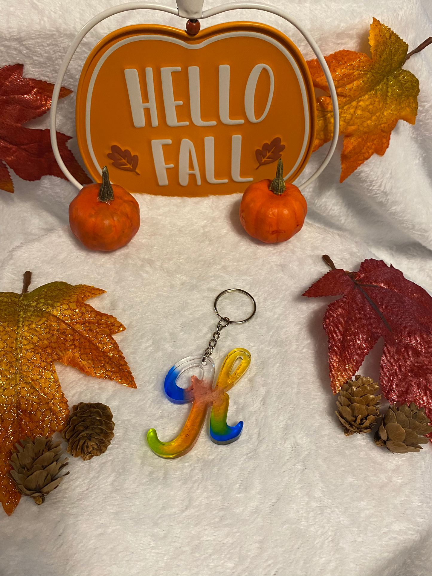 Multicolored Fancy Style Letter Keychains