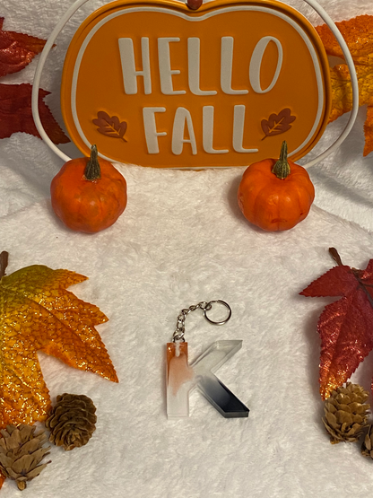 Multicolored Basic Font Letter Keychains