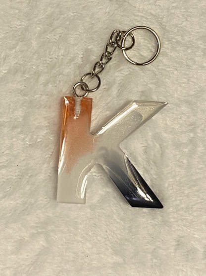 Multicolored Basic Font Letter Keychains