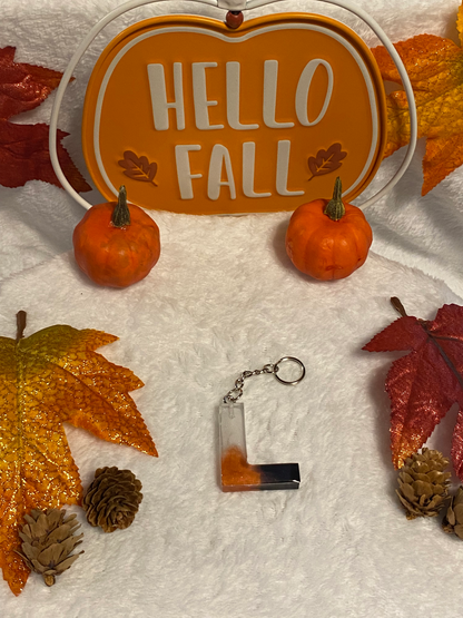 Multicolored Basic Font Letter Keychains
