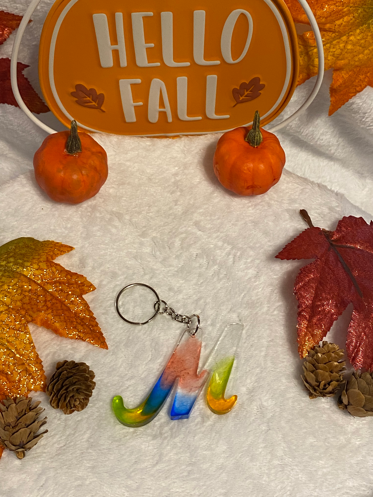 Multicolored Fancy Style Letter Keychains