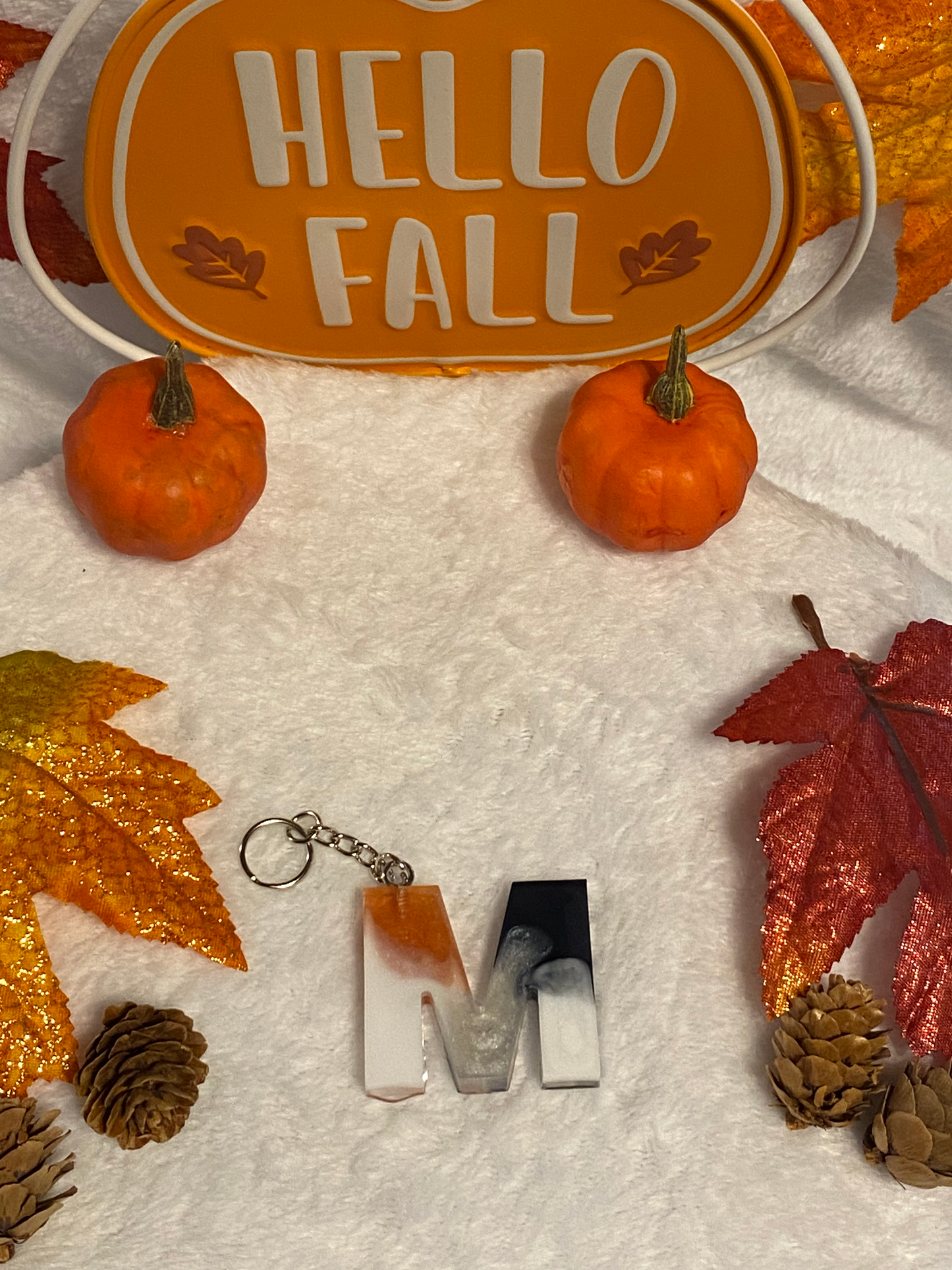 Multicolored Basic Font Letter Keychains