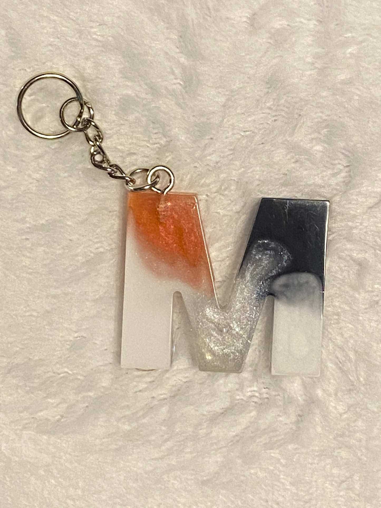 Multicolored Basic Font Letter Keychains