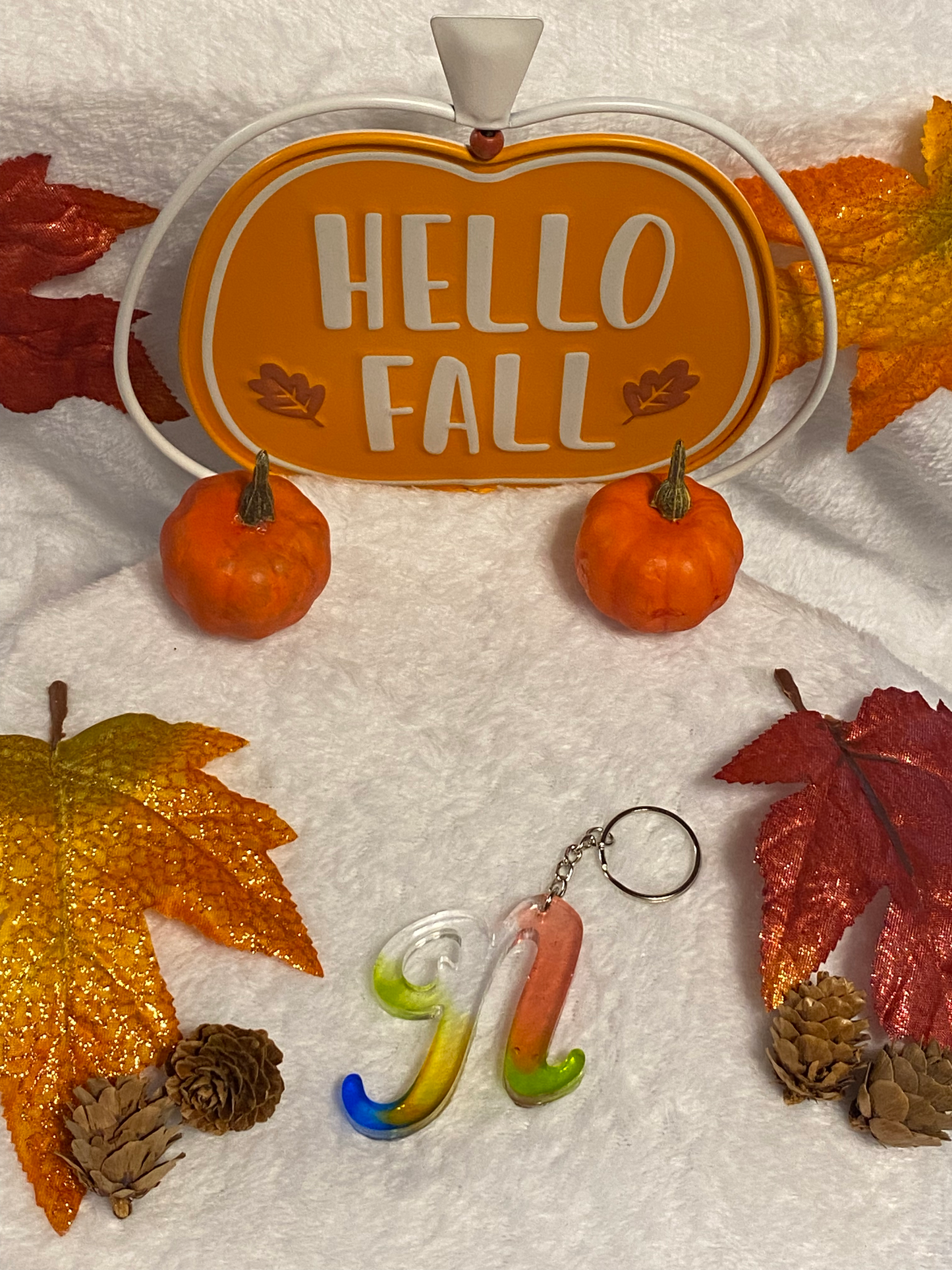 Multicolored Fancy Style Letter Keychains
