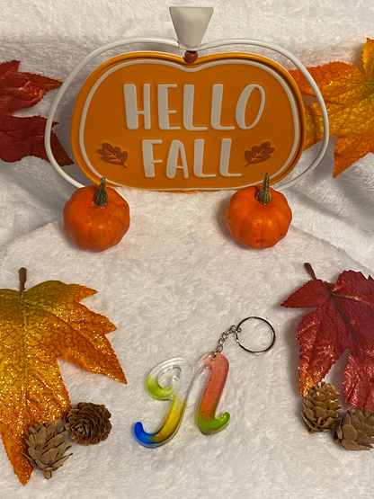 Multicolored Fancy Style Letter Keychains