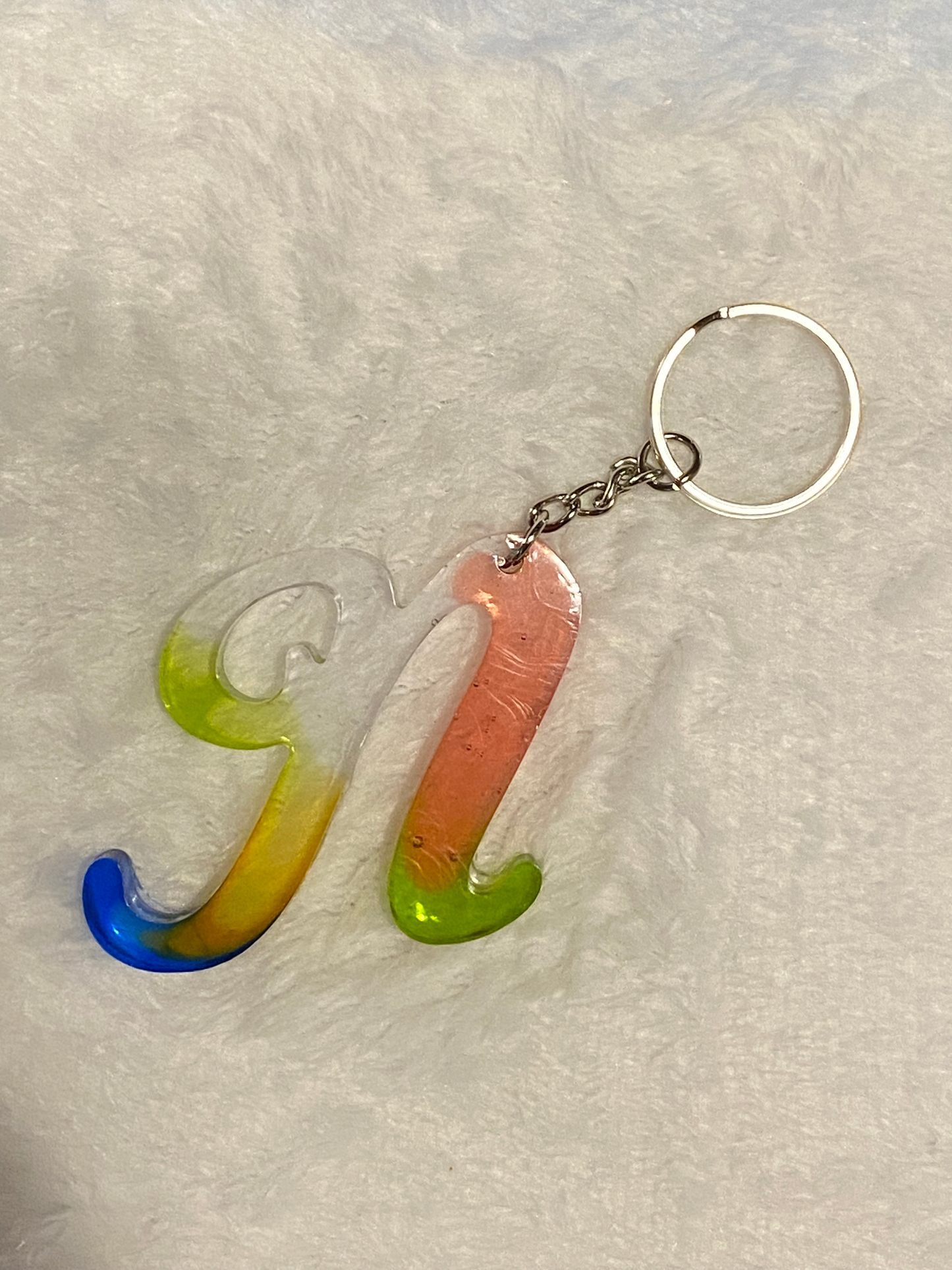 Multicolored Fancy Style Letter Keychains
