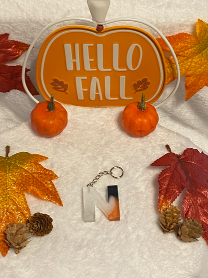 Multicolored Basic Font Letter Keychains