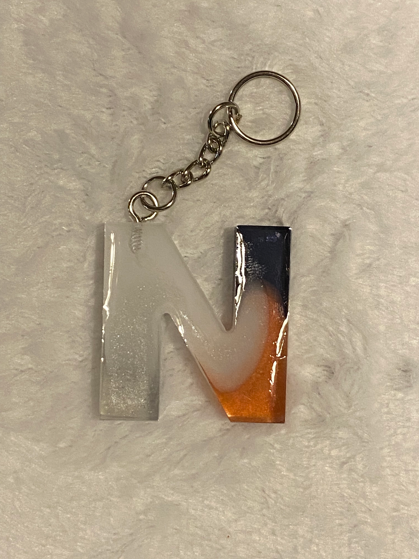 Multicolored Basic Font Letter Keychains