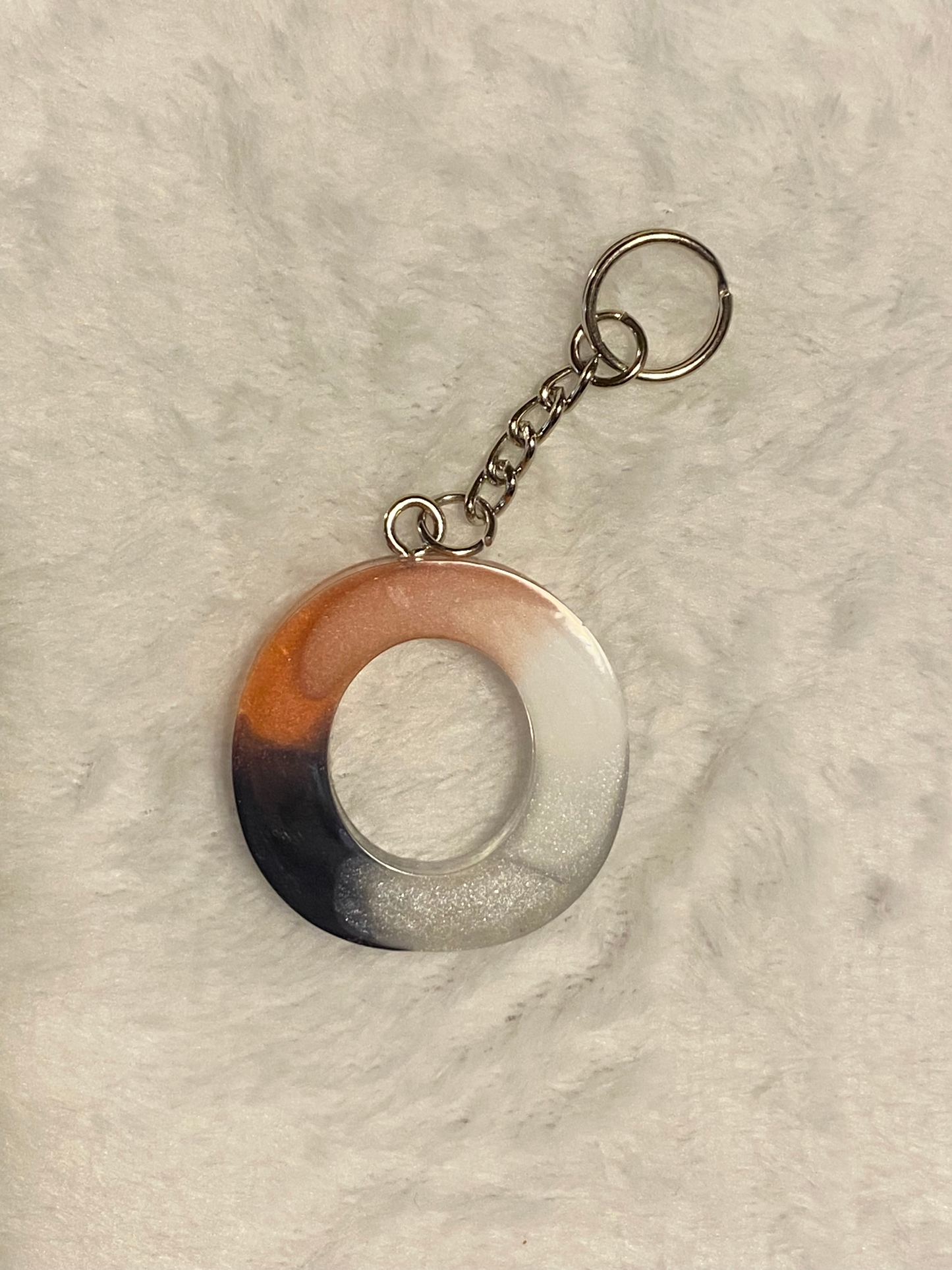 Multicolored Basic Font Letter Keychains
