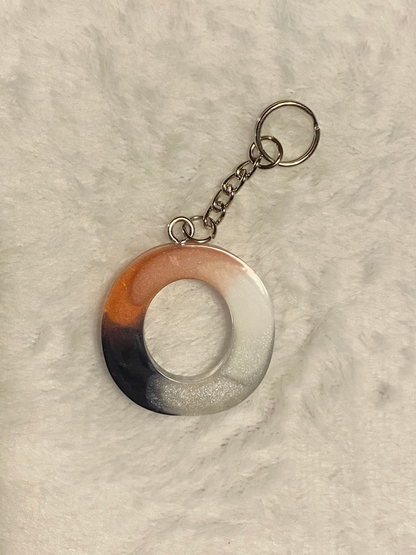 Multicolored Basic Font Letter Keychains