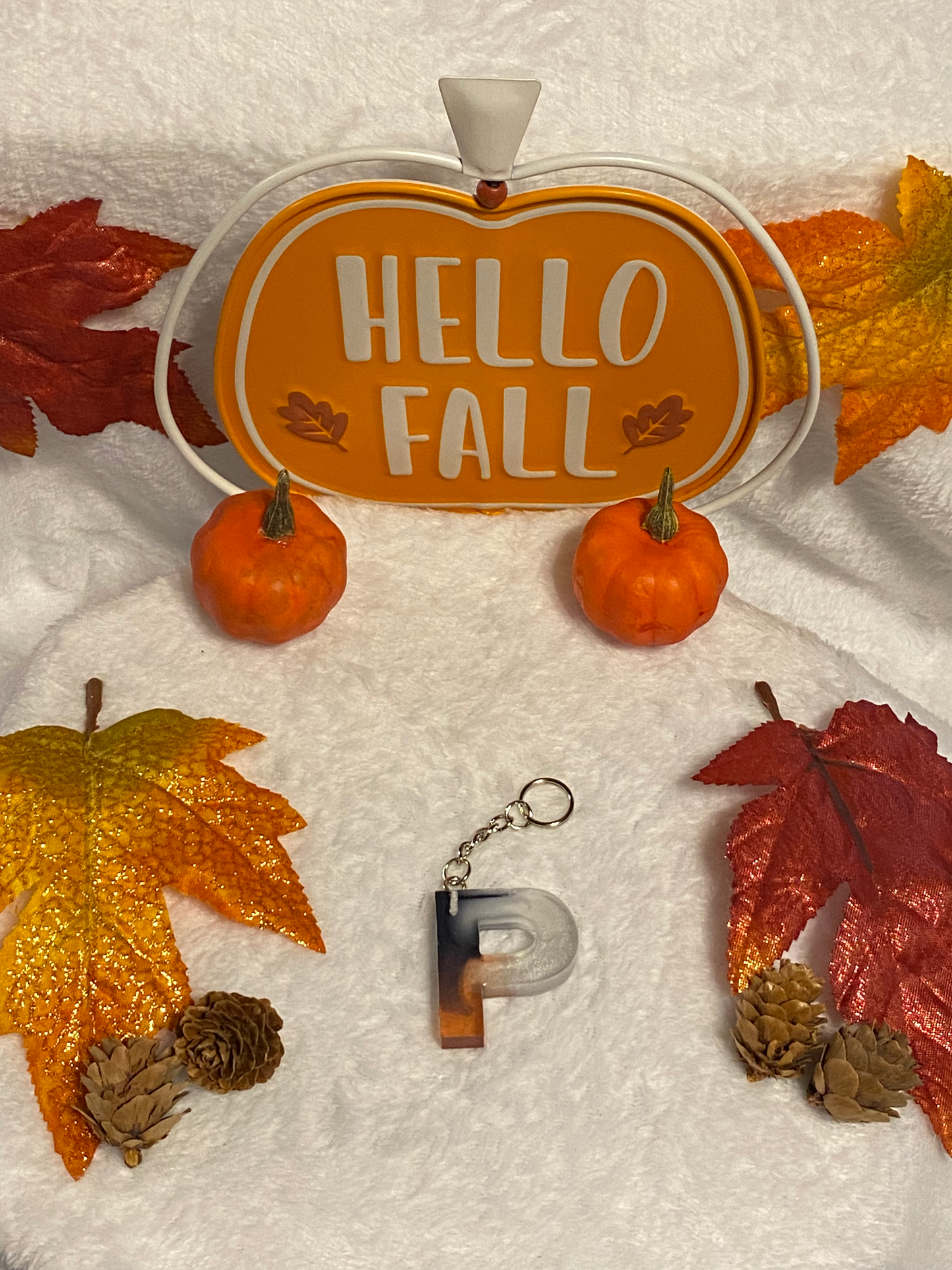 Multicolored Basic Font Letter Keychains