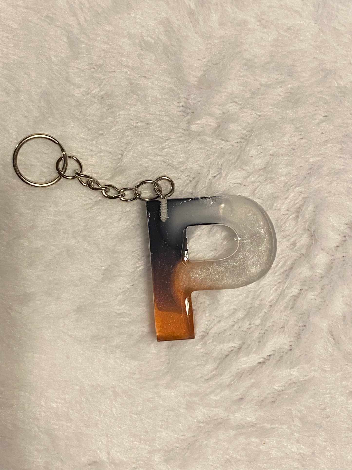 Multicolored Basic Font Letter Keychains