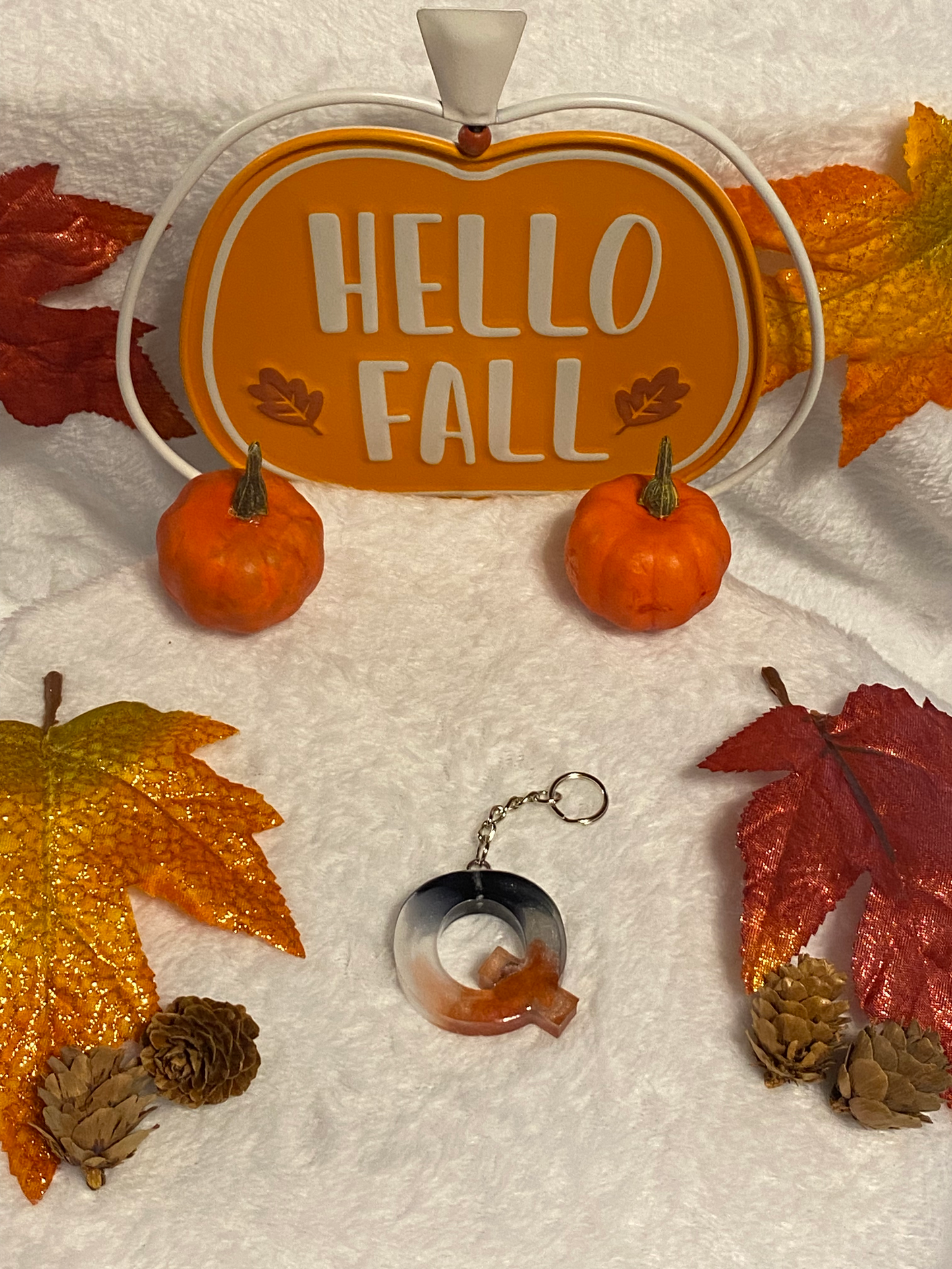 Multicolored Basic Font Letter Keychains