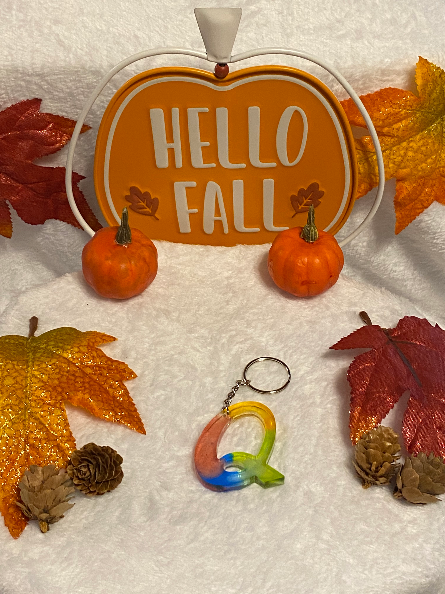 Multicolored Fancy Style Letter Keychains