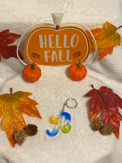 Multicolored Fancy Style Letter Keychains