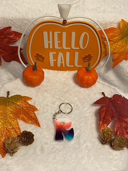 Multicolored Hippy Style Letter Keychains