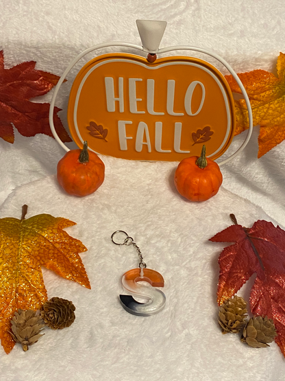 Multicolored Basic Font Letter Keychains