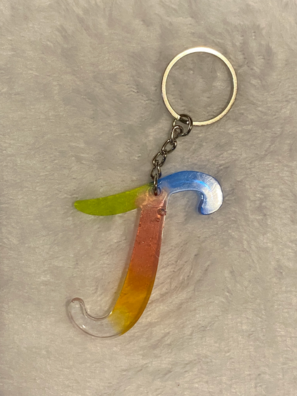 Multicolored Fancy Style Letter Keychains