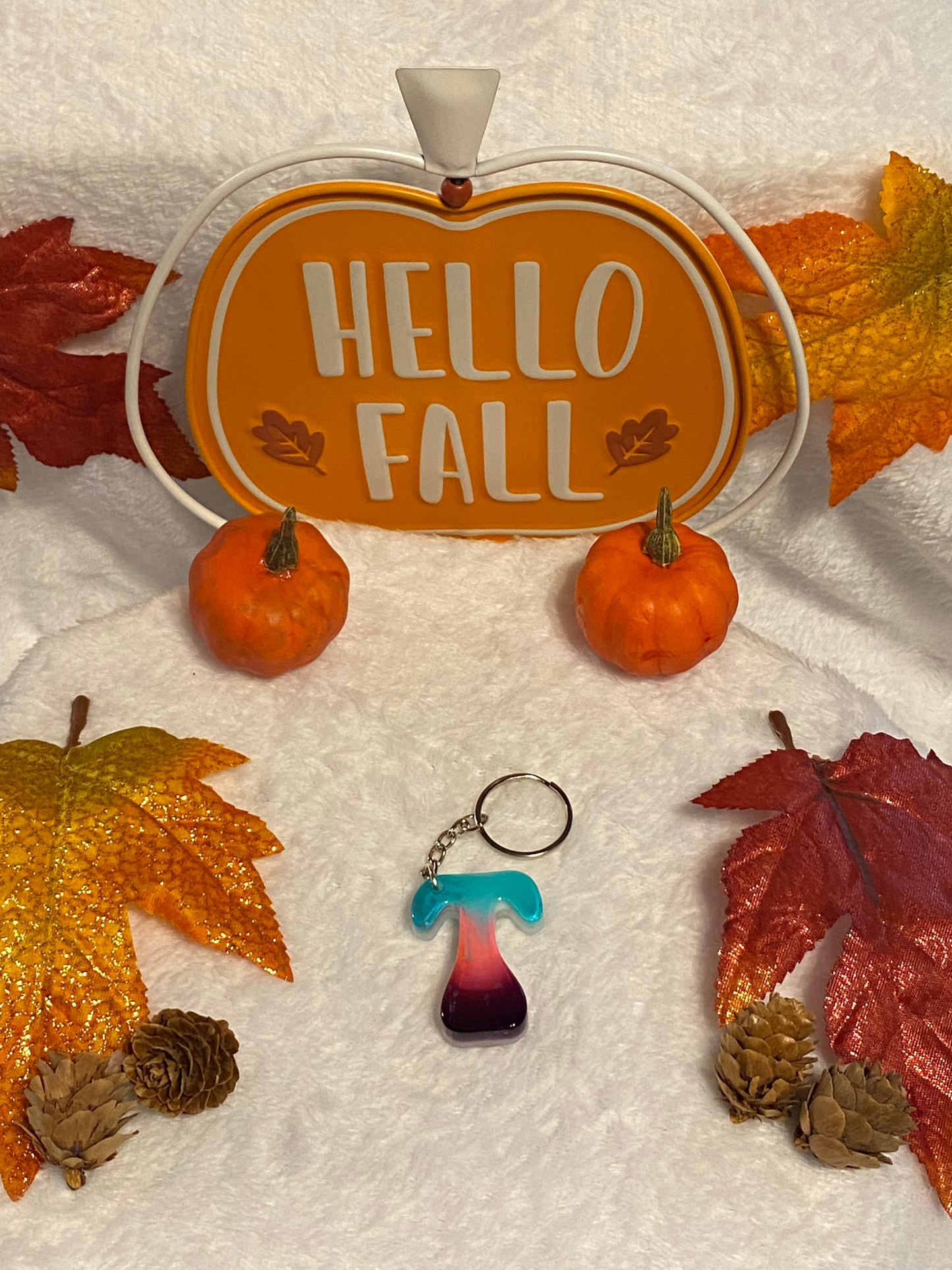 Multicolored Hippy Style Letter Keychains