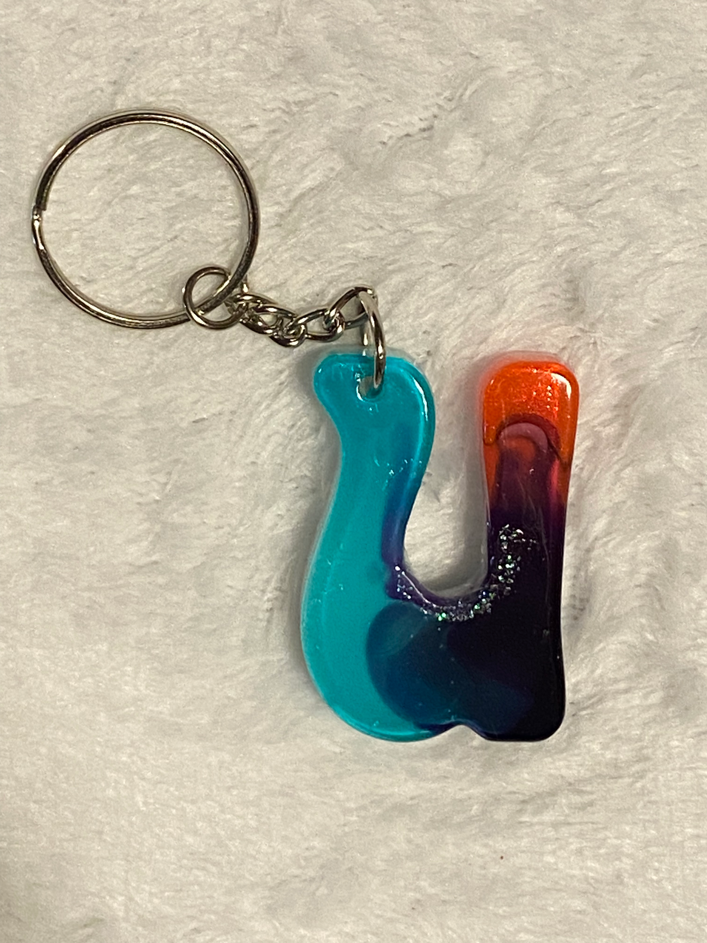 Multicolored Hippy Style Letter Keychains