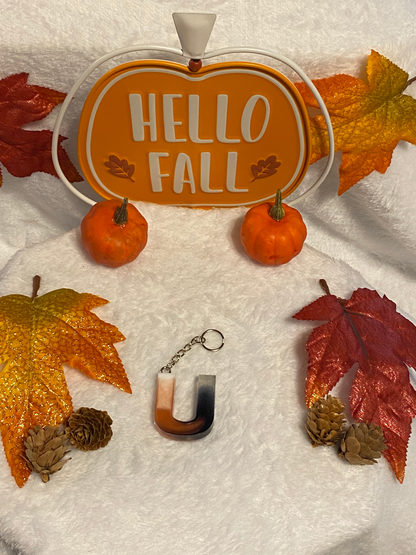 Multicolored Basic Font Letter Keychains