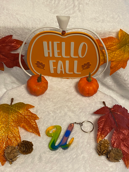 Multicolored Fancy Style Letter Keychains