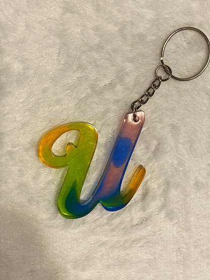 Multicolored Fancy Style Letter Keychains
