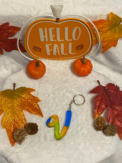 Multicolored Fancy Style Letter Keychains