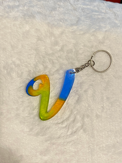 Multicolored Fancy Style Letter Keychains
