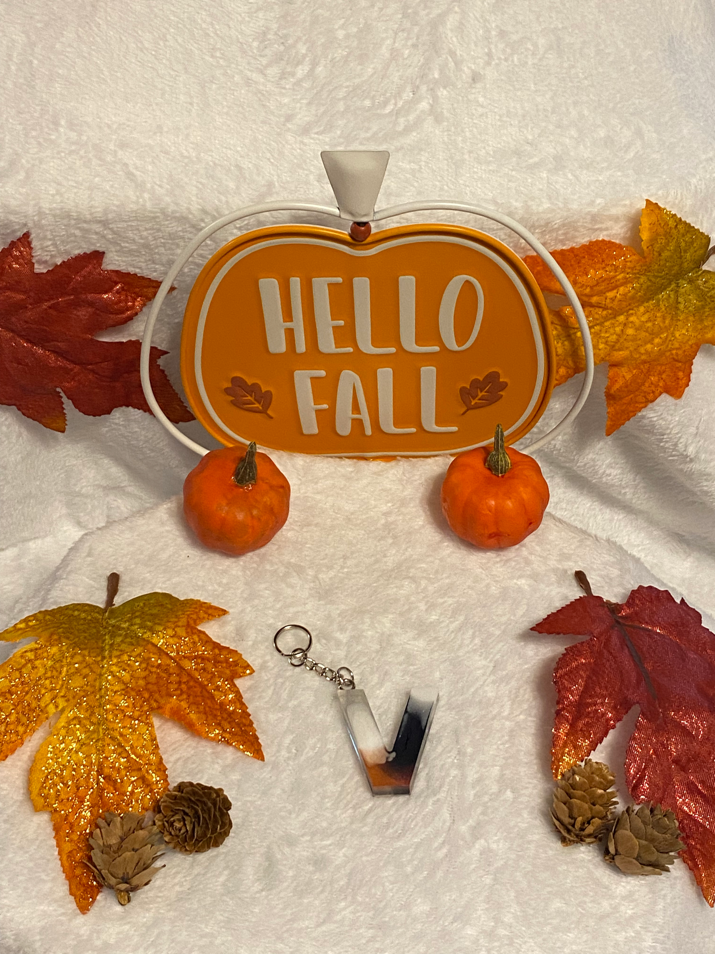 Multicolored Basic Font Letter Keychains