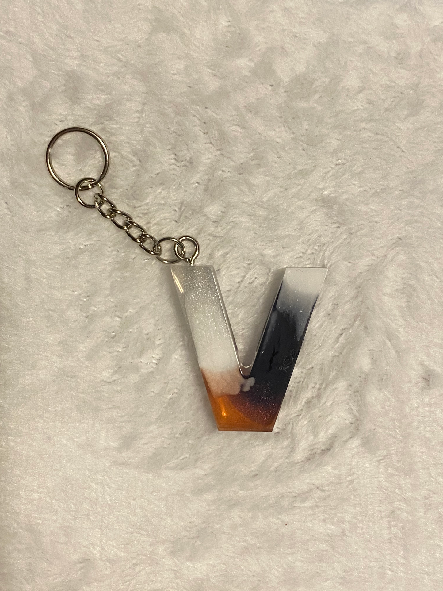 Multicolored Basic Font Letter Keychains